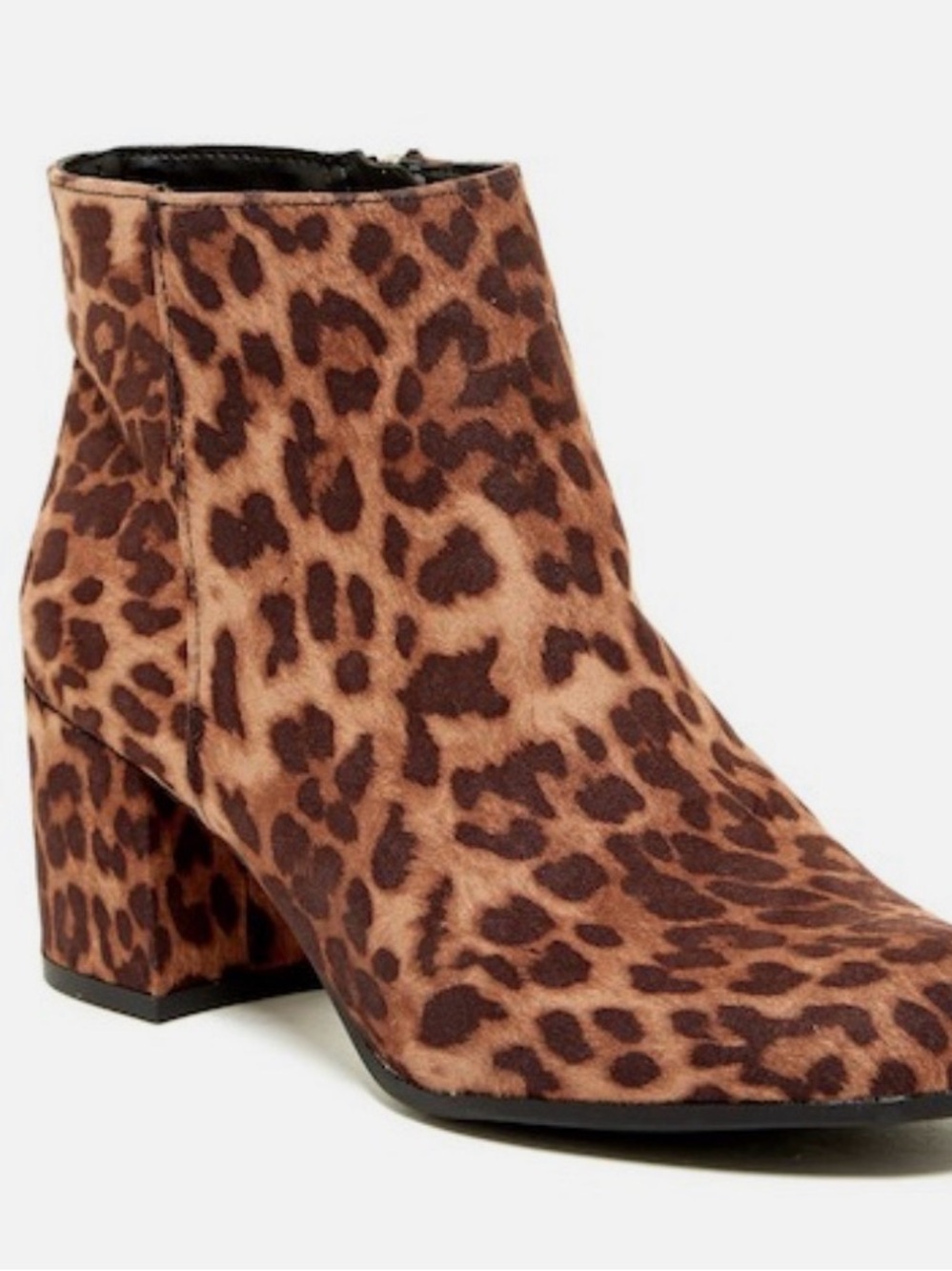Circus by Sam Edelman Vikki Leopard Print Block Heel Ankle Boot - Brown/Tan